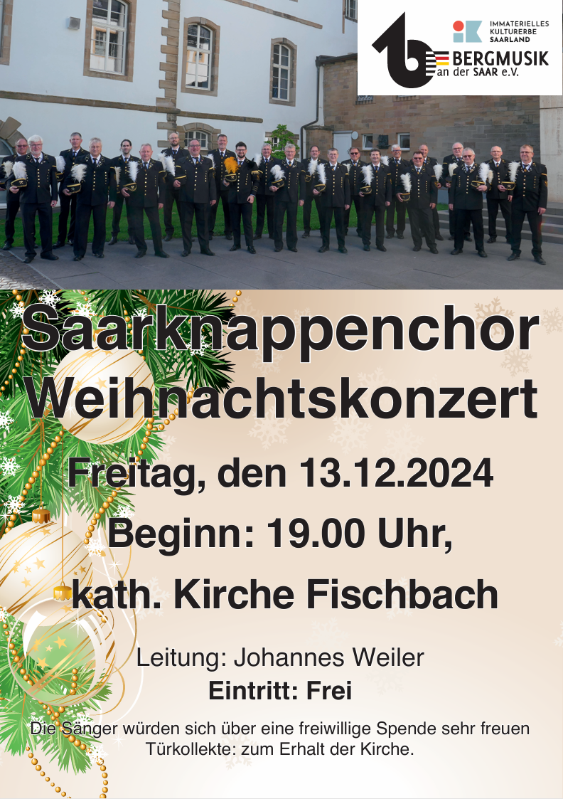 Plakat Saarknappenchor Konzert 13.12.2024